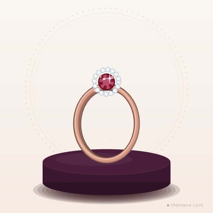 Ruby Halo Ring