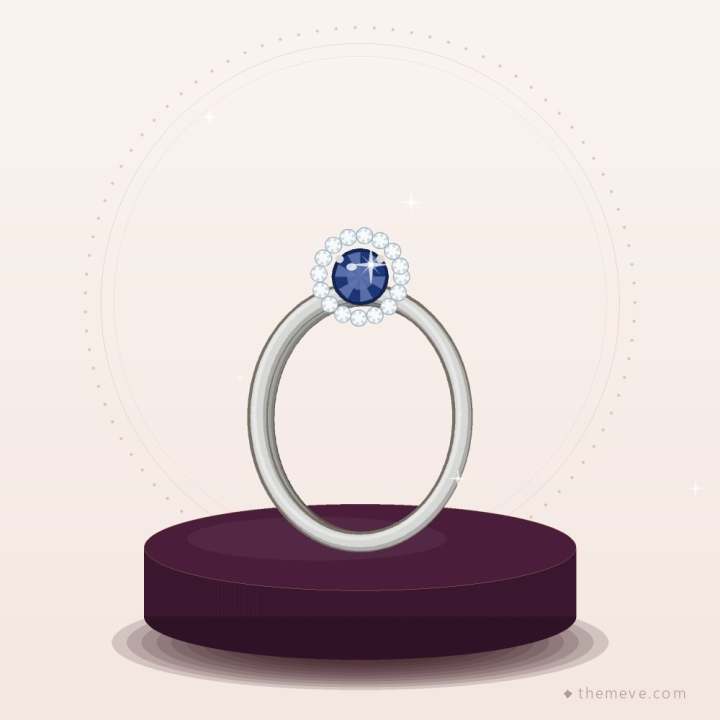 Sapphire Halo Ring